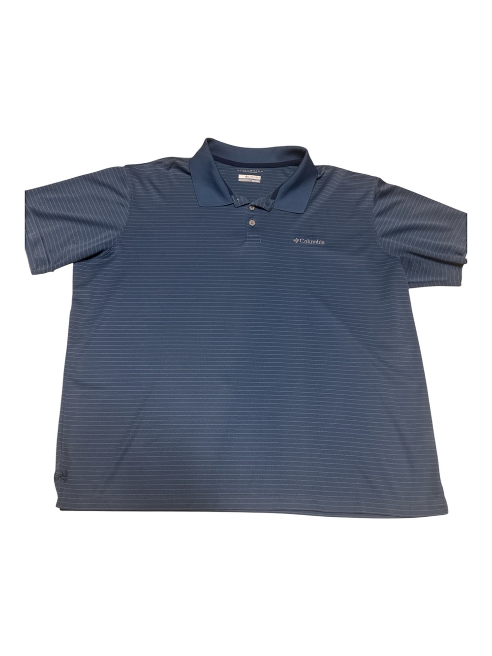 Columbia Men's Blue Striped Polo size XXL